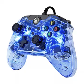 Gamepad PDP Afterglow Black Blue Transparent USB Xbox One Series X S Wired 2.4m