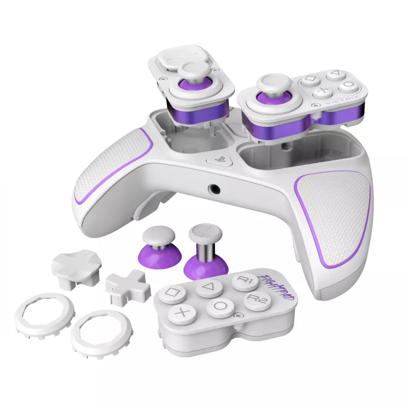 Gamepad VICTRIX 052-002-WH Wired & Wireless RF/USB, USB-C, 2000mAh, PC/PS4/PS5, Violet/White