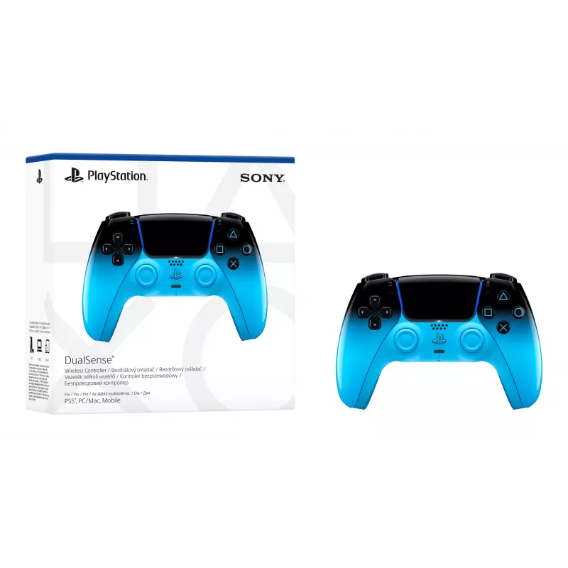 Gamepad Sony DualSense for PlayStation 5, Bluetooth/USB, Black/Blue, USB-C, Battery-powered