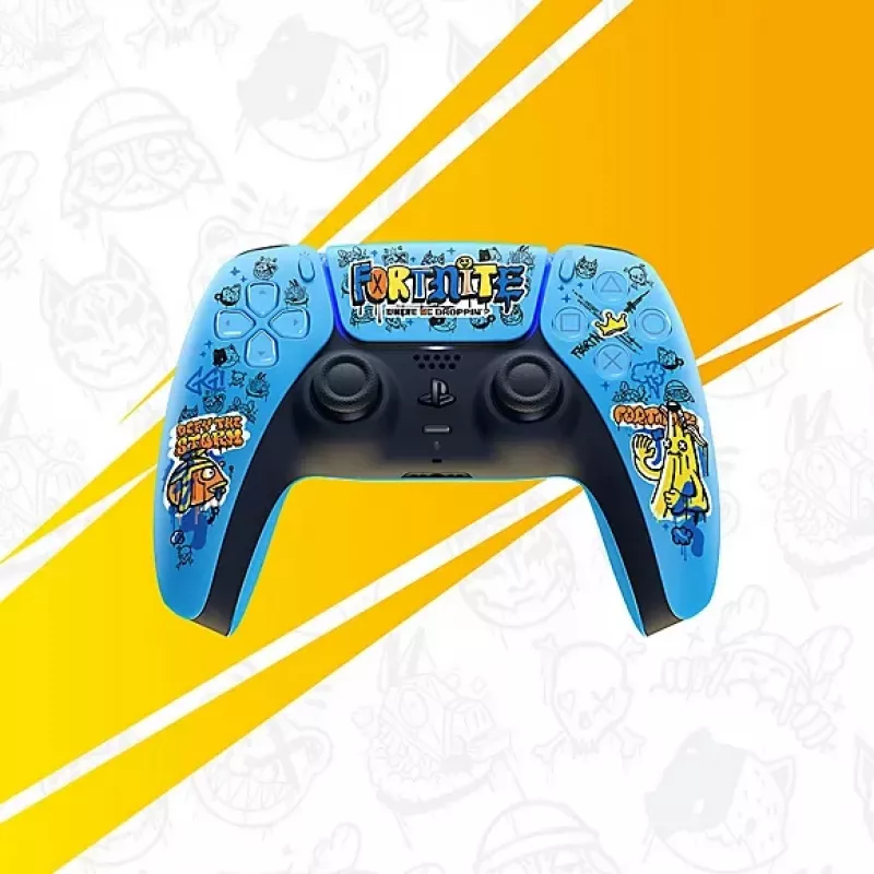 Gamepad Sony DualSense Wireless PlayStation 5 Controller — model 9593973, blue, Fortnite theme, Bluetooth/USB, battery-powered