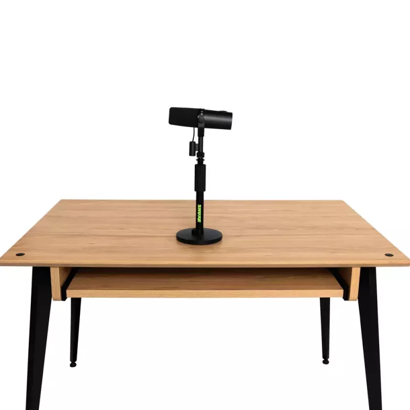 Desktop microphone stand Shure SH-DESKTOP1, round metal base, 3/8 inch thread, height 26.7–40.6 cm, black