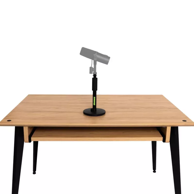 Desktop microphone stand Shure SH-DESKTOP1, round metal base, 3/8 inch thread, height 26.7–40.6 cm, black