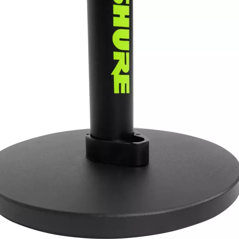 Desktop microphone stand Shure SH-DESKTOP1, round metal base, 3/8 inch thread, height 26.7–40.6 cm, black