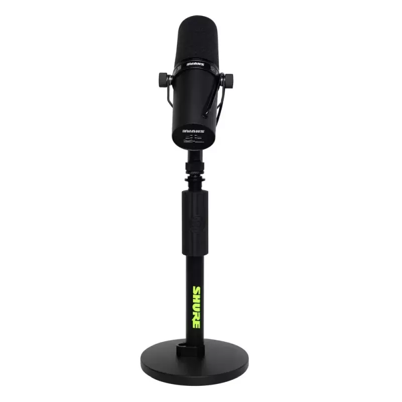 Desktop microphone stand Shure SH-DESKTOP1, round metal base, 3/8 inch thread, height 26.7–40.6 cm, black