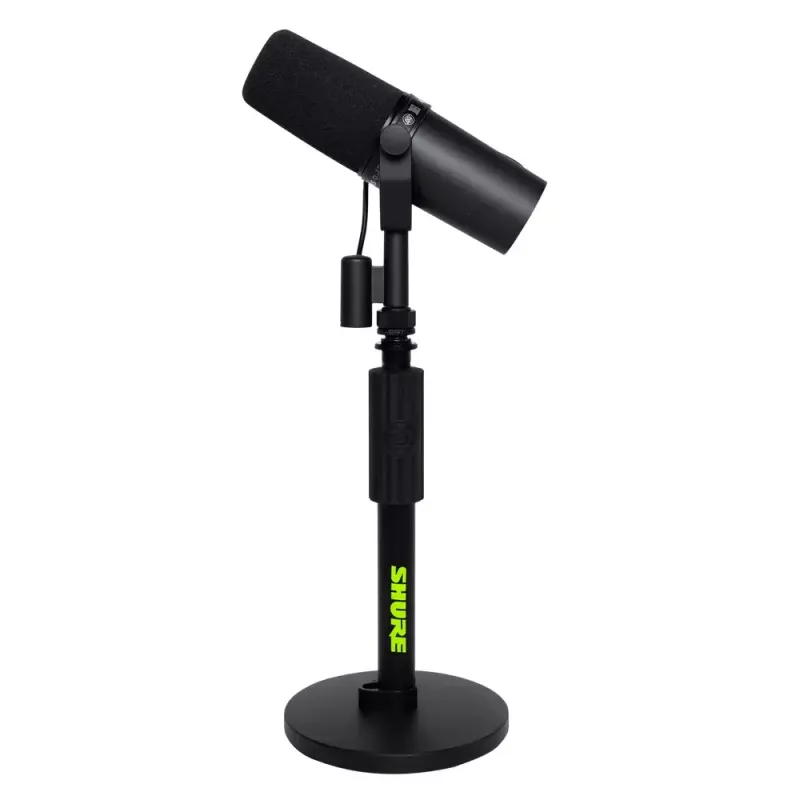 Desktop microphone stand Shure SH-DESKTOP1, round metal base, 3/8 inch thread, height 26.7–40.6 cm, black