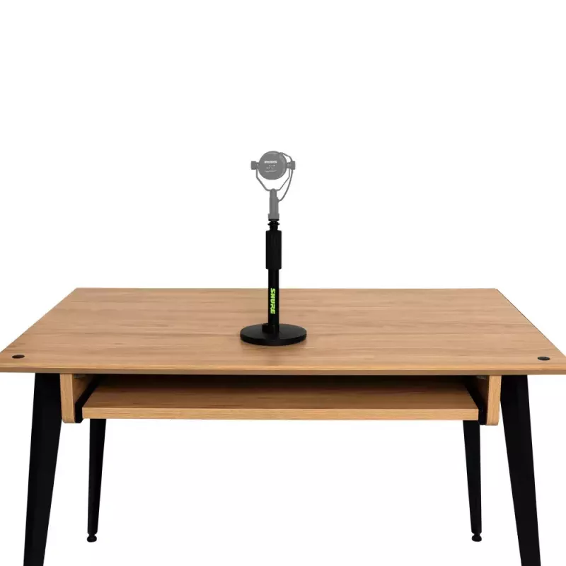 Desktop microphone stand Shure SH-DESKTOP1, round metal base, 3/8 inch thread, height 26.7–40.6 cm, black