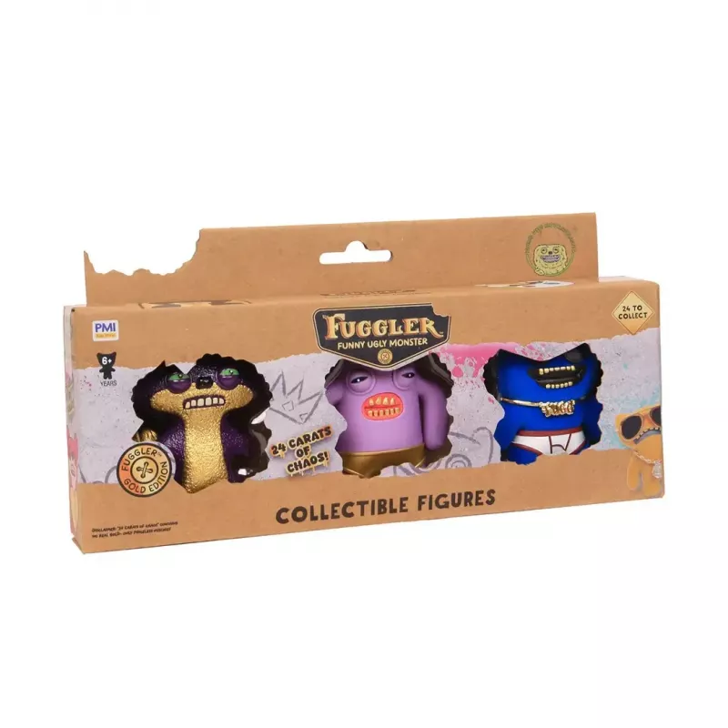 Action figures set p.m.i kids world FUGGLER S3 Gold Edition – 3-pack assorted figures