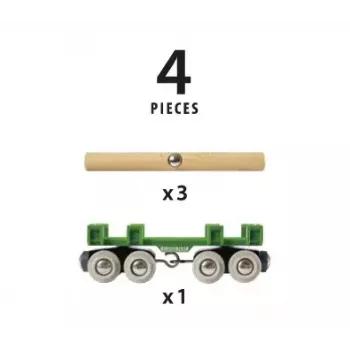 Ravensburger BRIO Lumber Loading Wagon model railway accessory, 4 pieces, multicolour