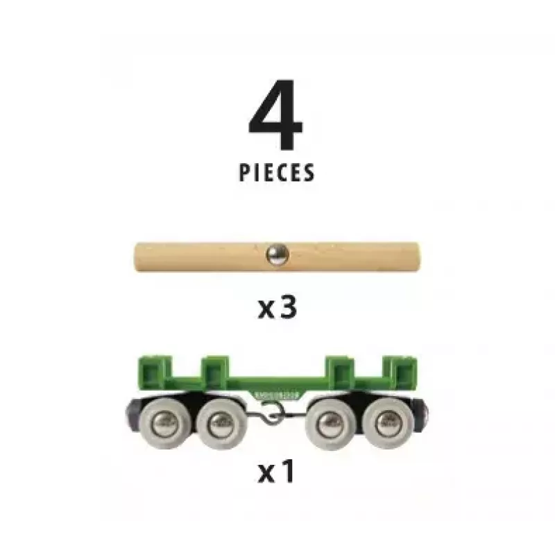Ravensburger BRIO Lumber Loading Wagon model railway accessory, 4 pieces, multicolour