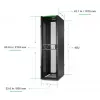 APC NetShelter SX Server Rack Gen 2, 45U, 2124H x 600W x 1070D mm, with Sides, Black
