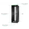 APC NetShelter SX Server Rack Gen 2, 45U, 2124H x 750W x 1070D mm, with Sides, Black