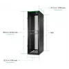 APC NetShelter SX Server Rack Gen 2, 45U, 2124H x 600W x 1200D mm, with Sides, Black