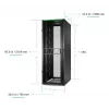 APC NetShelter SX Server Rack Gen 2, 45U, 2124H x 750W x 1200D mm, with Sides, Black