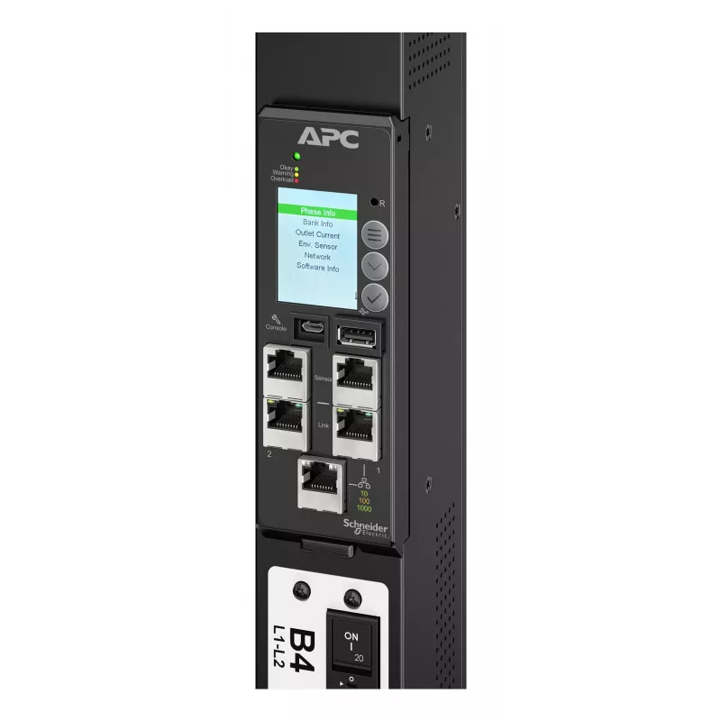 APC NetShelter Rack PDU Advanced Gen 2, Metered, 3Phase, 43.5kW 400V 63A or 34.6kW 415V 60A, 560P6, 42 Outlet