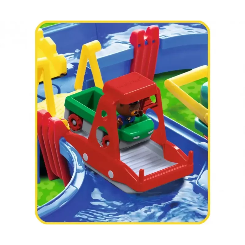 Waterway canal playset BIG Aquaplay MegaLockBox for ages 3–7, multicolour blue components