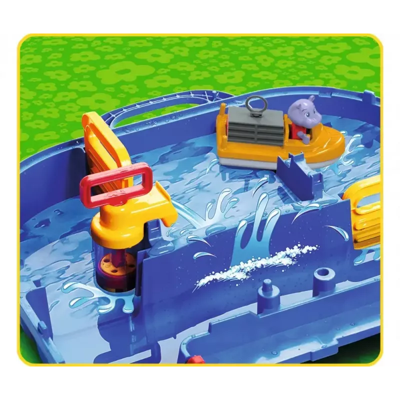 Waterway canal playset BIG Aquaplay MegaLockBox for ages 3–7, multicolour blue components