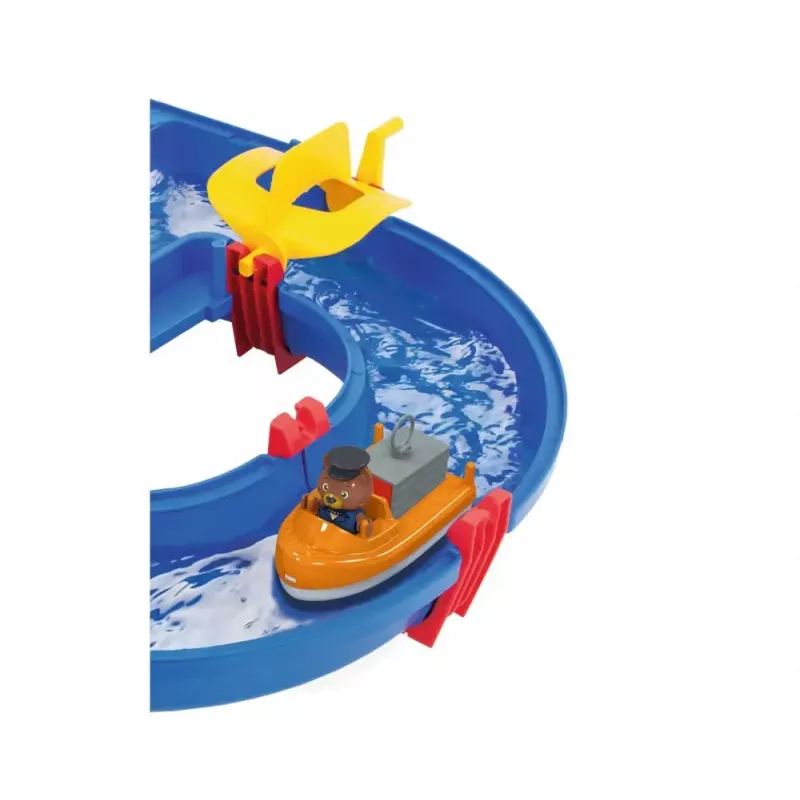 Waterway canal playset BIG Aquaplay MegaLockBox for ages 3–7, multicolour blue components