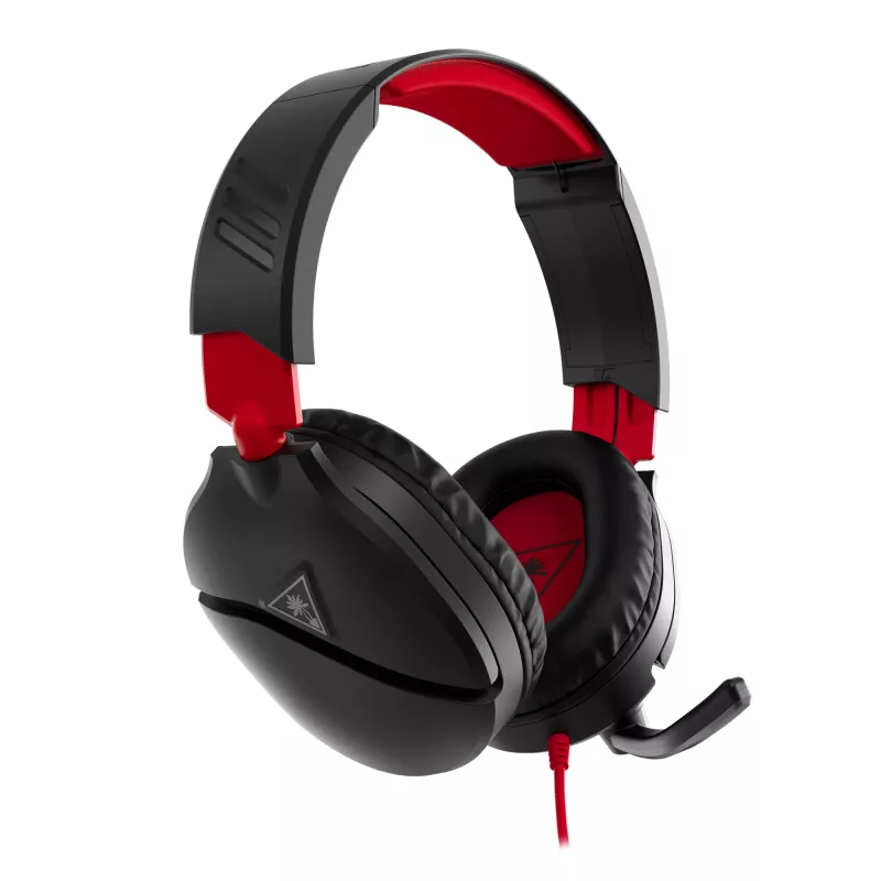 Over-ear stereo gaming headset Turtle Recon 70 — black, wired stereo, single‑earcup controls