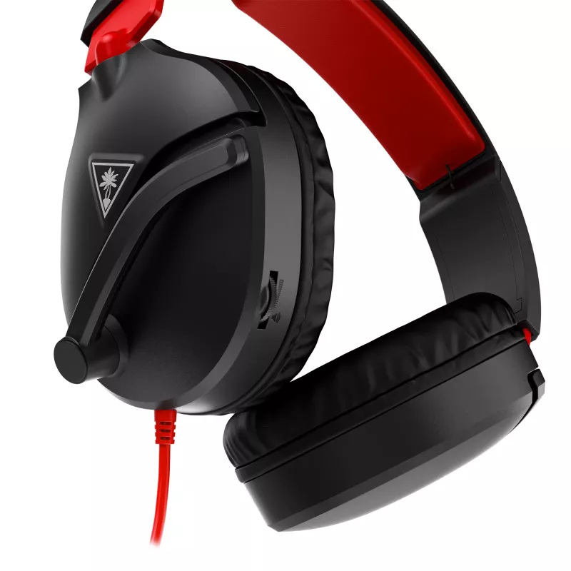 Over-ear stereo gaming headset Turtle Recon 70 — black, wired stereo, single‑earcup controls