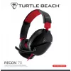 Over-ear stereo gaming headset Turtle Recon 70 — black, wired stereo, single‑earcup controls