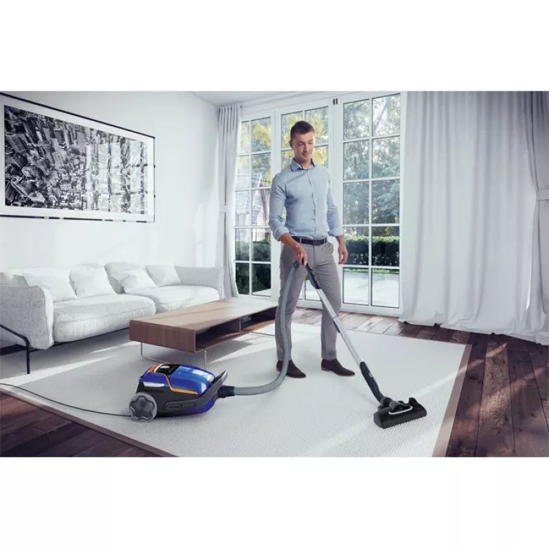 Drum vacuum Electrolux EUOC94DB, dry cleaning, 5 L dust bag, 850 W, 12 m radius, allergy filter, black