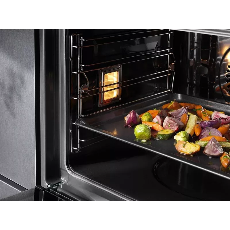 Oven baking tray Electrolux E9OOAF11 — rectangular 385×465×25 mm, non-stick, black