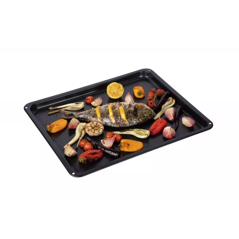 Oven baking tray Electrolux E9OOAF11 — rectangular 385×465×25 mm, non-stick, black