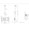 Ceiling Mount Multibrackets M Public Large Single Black 3000
