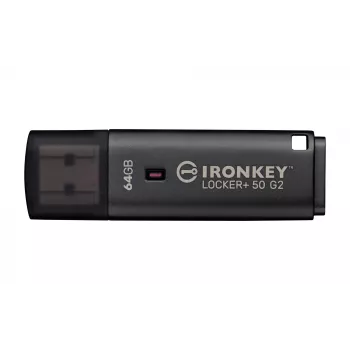 USB flash drive KINGSTON IronKey Locker Plus 50 G2 64GB, USB Type-A, USB 3.2 Gen 1, AES-256, FIPS 197