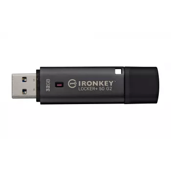 USB flash drive KINGSTON IronKey Locker Plus 50 G2 32 GB, USB 3.2 Gen 1 Type-A, AES-256, FIPS 197