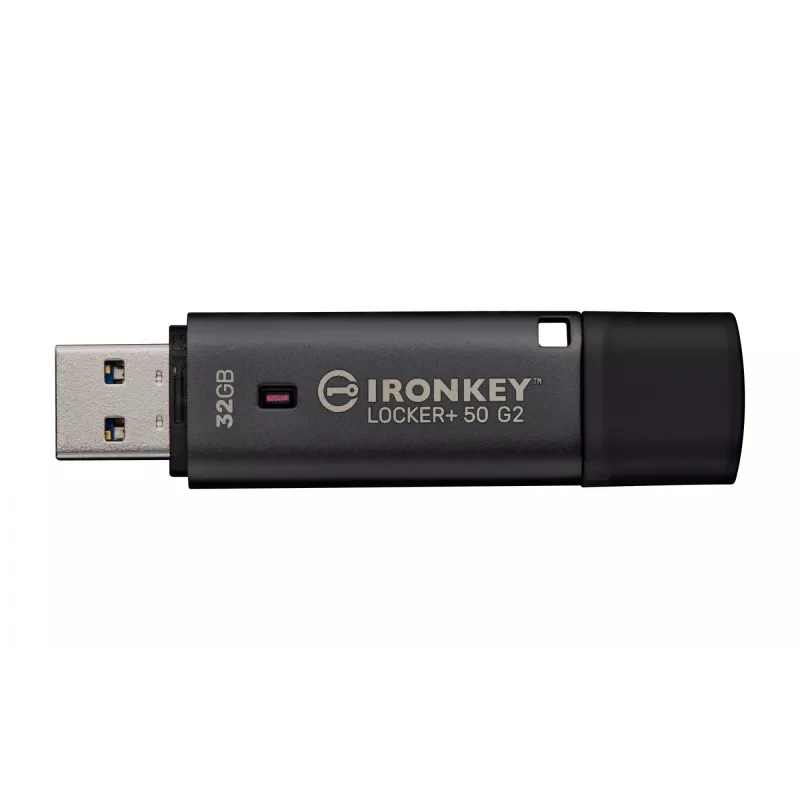 USB flash drive KINGSTON IronKey Locker Plus 50 G2 32 GB, USB 3.2 Gen 1 Type-A, AES-256, FIPS 197