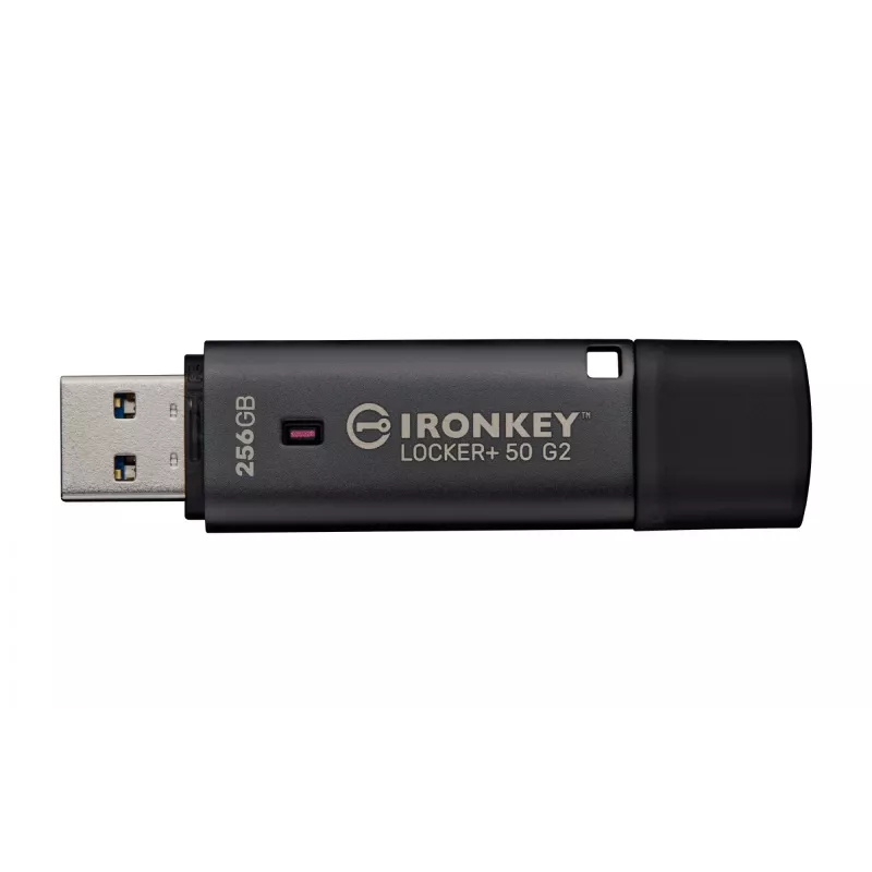 USB Flash Drive KINGSTON IronKey Locker Plus 50 G2 256 GB, USB Type-A, USB 3.2 Gen 1, AES-256, FIPS 197