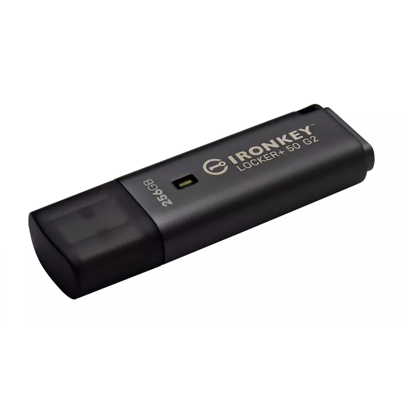 USB Flash Drive KINGSTON IronKey Locker Plus 50 G2 256 GB, USB Type-A, USB 3.2 Gen 1, AES-256, FIPS 197