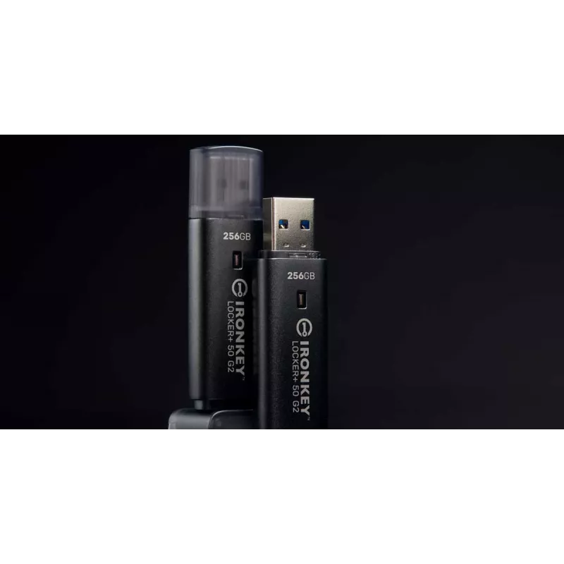 USB Flash Drive KINGSTON IronKey Locker Plus 50 G2 256 GB, USB Type-A, USB 3.2 Gen 1, AES-256, FIPS 197