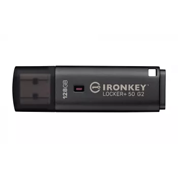 USB flash drive KINGSTON IronKey Locker Plus 50 G2 128GB, USB Type-A, USB 3.2 Gen 1, AES-256, FIPS 197