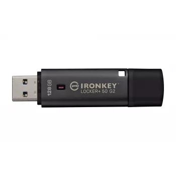 USB flash drive KINGSTON IronKey Locker Plus 50 G2 128GB, USB Type-A, USB 3.2 Gen 1, AES-256, FIPS 197