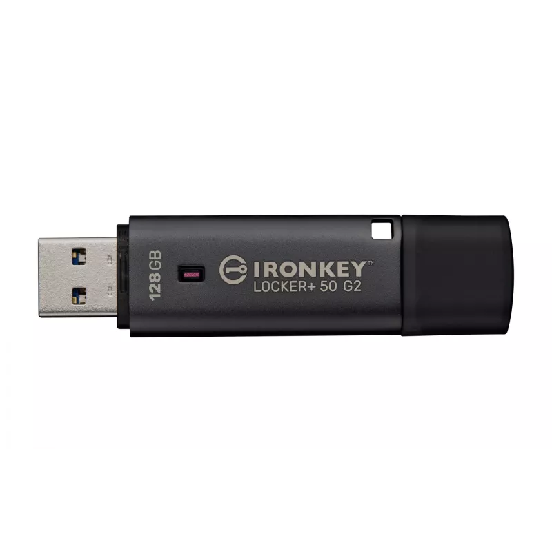 USB flash drive KINGSTON IronKey Locker Plus 50 G2 128GB, USB Type-A, USB 3.2 Gen 1, AES-256, FIPS 197