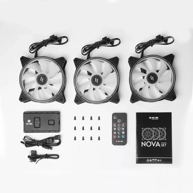 Chieftec Chieftronic Nova Set Fan 12 cm Black 3 pc(s)