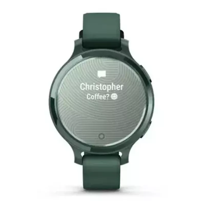 Smartwatch GARMIN Lily 2 Active Green — 38 mm aluminium case, silicone band, GPS, SpO2, 5 ATM, battery 9 days