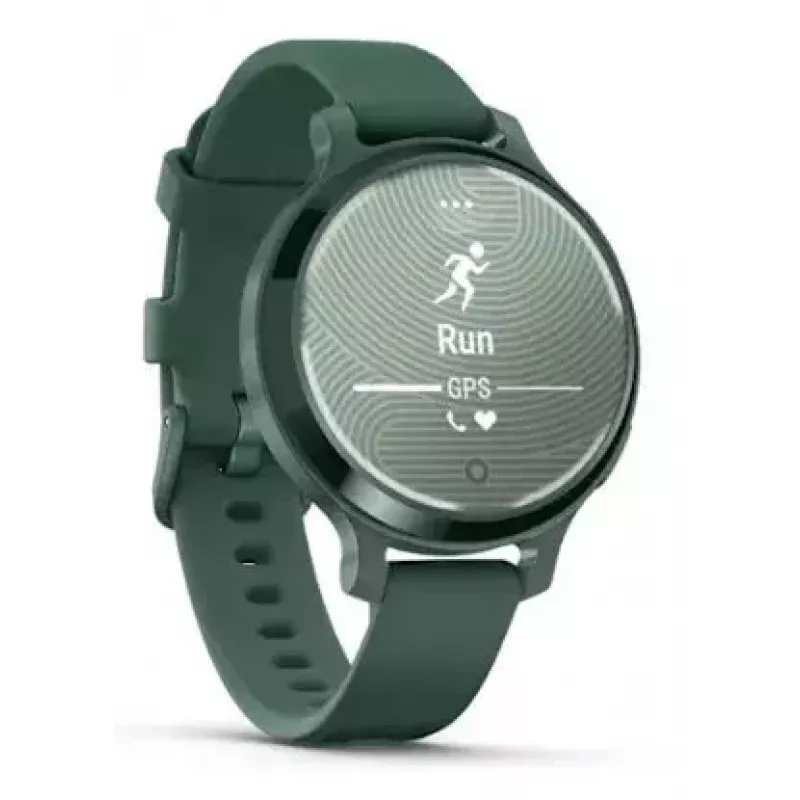 Smartwatch GARMIN Lily 2 Active Green — 38 mm aluminium case, silicone band, GPS, SpO2, 5 ATM, battery 9 days