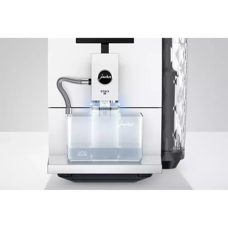 Espresso machine JURA ENA 8 (EC) — fully automatic, 1.1 L water tank, 125 g bean hopper, 15 programs, 15 bar, thermoblock, Wi‑Fi, white