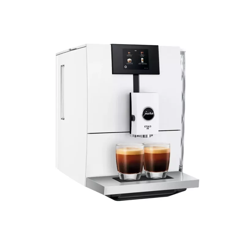 Espresso machine JURA ENA 8 (EC) — fully automatic, 1.1 L water tank, 125 g bean hopper, 15 programs, 15 bar, thermoblock, Wi‑Fi, white