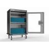 Manhattan iPad to 13 inch, MacBook Air to 15 inch & Chromebook 15.6 inch 32-bay Charging Trolley/Cart via USB-C, Also other tablets/smartphones (with device to USB-C cable), Bays 404x27.6x283mm,Device charging cables not included (suggest USB-C cable 354868),Cabinet