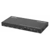 Manhattan 4K 4-Port HDMI Multiviewer Switch, Switch with Four Inputs on One Display, 4k@30Hz, Multiple Viewing Options Including Picture-in-Picture and Dual/Quad Screen, Push Button or Remote Control, 3.5mm and Toslink Audio, Black, 3 Year Warranty