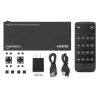 Manhattan 4K 4-Port HDMI Multiviewer Switch, Switch with Four Inputs on One Display, 4k@30Hz, Multiple Viewing Options Including Picture-in-Picture and Dual/Quad Screen, Push Button or Remote Control, 3.5mm and Toslink Audio, Black, 3 Year Warranty