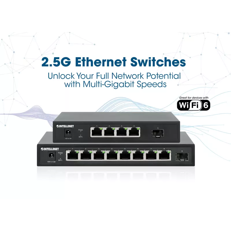 Intellinet 9 Port Switch 8 x 2.5G Ethernet-Ports and 1 SFP+ Uplink