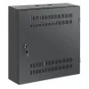 Intellinet Low-Profile 19 inch Wall Mount Cabinet with 4U Horizontal and 2U Vertical Rails Slim, Space-saving Enclosure with Only 170 mm (6.7 in.) Depth, Ideal for AV, Multimedia and Surveillance Applications, Assembled, Black RAL 7021