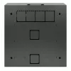 Intellinet Low-Profile 19 inch Wall Mount Cabinet with 4U Horizontal and 2U Vertical Rails Slim, Space-saving Enclosure with Only 170 mm (6.7 in.) Depth, Ideal for AV, Multimedia and Surveillance Applications, Assembled, Black RAL 7021