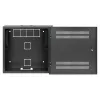 Intellinet Low-Profile 19 inch Wall Mount Cabinet with 4U Horizontal and 2U Vertical Rails Slim, Space-saving Enclosure with Only 170 mm (6.7 in.) Depth, Ideal for AV, Multimedia and Surveillance Applications, Assembled, Black RAL 7021