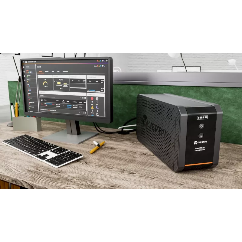 Vertiv PowerUPS 200 Essential PSA6E-600IT-IEC, 600VA/315W, Line-Interactive, 0.6 kVA, 315 W, Sine, 140 V, 290 V